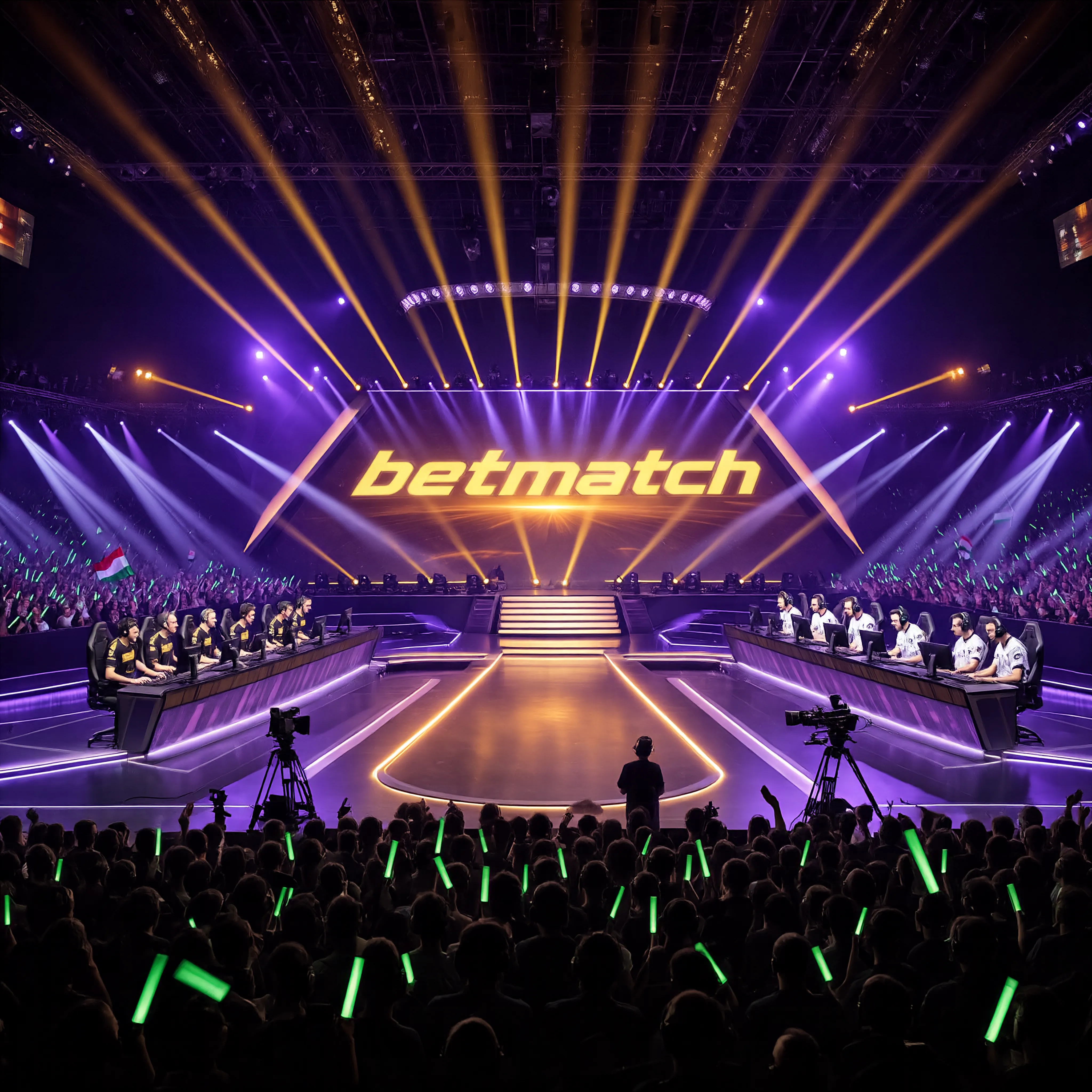 betmatch esports tournament stage with players competing under arena lights